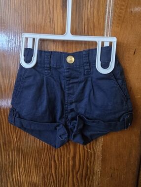 Girls Navy Cuffed Shorts 3-4Y Primark